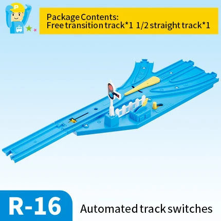 Takara Tomy Plarail Trackmaster железнодорожные пути пластиковые детали аксессуары кривая/прямой/блок/мост - Цвет: R16