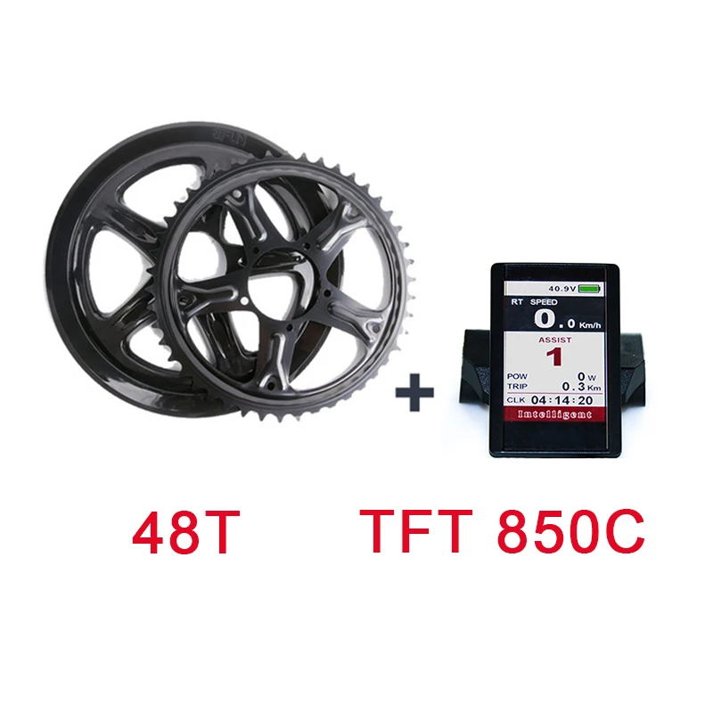 48V750W комплект для переоборудования электрического велосипеда Bafang BBS02 контроллер для электрического велосипеда электрический велосипед мотор для велосипеда - Цвет: 48V750W TFT850C 48T