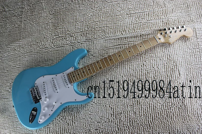 

Free Shipping New Arrival ON SALE F Stratocaster Sky Blue Custom Body Maple Fingerboard Electric Guitar In Stock @16