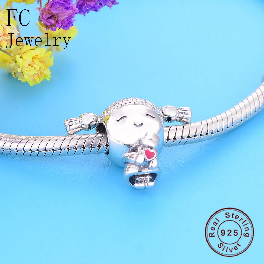FC ювелирные изделия подходят Pandora браслет из стерлингового серебра 925 пробы Европейский дедушка девушка бусина черепа для изготовления семьи Berloque