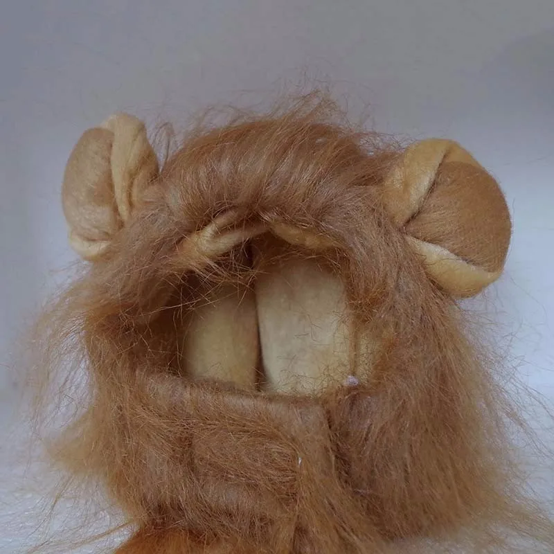 Кошка Собака эмуляция Лев волосы грива уши шапка осень зима наряжаться в костюм глушитель шарф