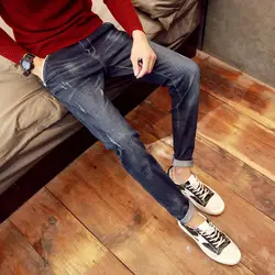 Новые мужские джинсы весна и осень черные джинсы молодые леггинсы мужские брюки