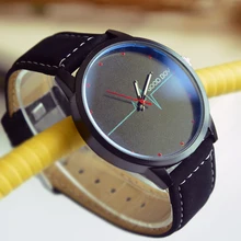 2016 Nouveau hommes montre mode Quartz Montres Creative ECG Véritable En Cuir femmes montre relogio masculino Élégant Unisexe Horloge