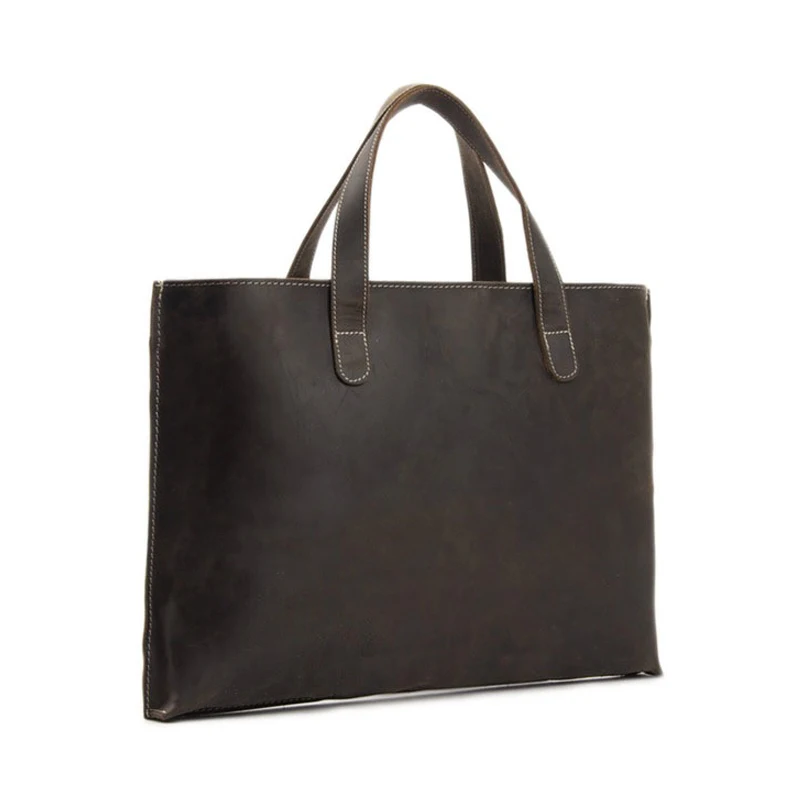 Rockcow Винтаж унисекс кожа Портфели Повседневное сумка моды одного плеча сумка кожаная сумка для ноутбука дизайнерские сумки zb02