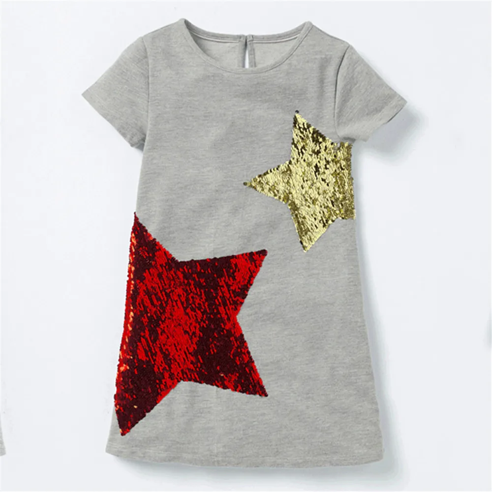 

Dresses Children's Clothing 2019 Summer Girls Change Sequin Girl Clothing Princess Dress Children Costume Cotton Kids Clothes