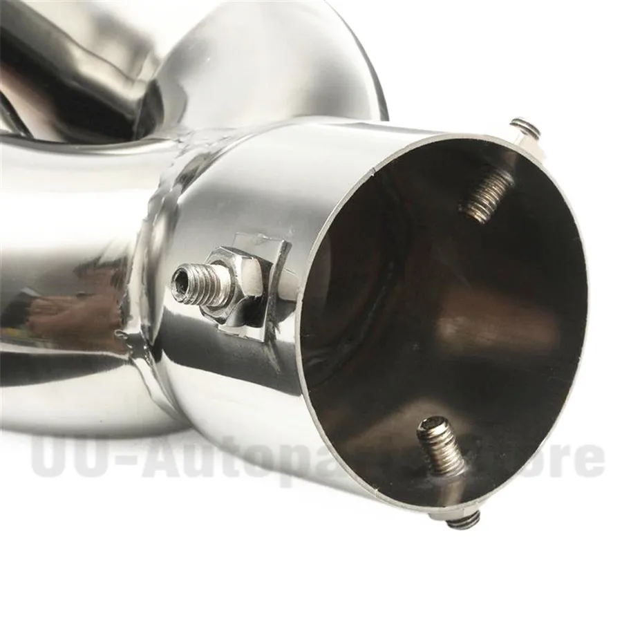 Stainless Dual Chrome Car Exhaust Pipe Muffler Tip Tail 76mm 3" Universal High Quality Gain More Horse Power Noticeable Tone