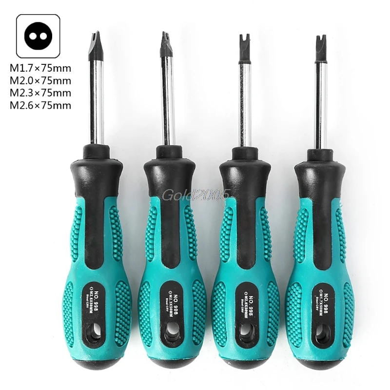 4 Pcs Screwdriver Set Screwdriver Bits U Fork Type Slotted