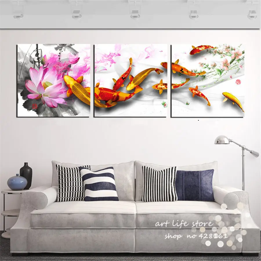 Hd Bilder Leinwand Kunst Gemalde Wand Kunst Arbeit Mehr Fische Mehr Arten Geliebt Kunstler Gelegentliche Schwimmen Bedeutet Gluck Und Reiche Im Leben Art Painting Canvas Art Paintinghd Pictures Aliexpress