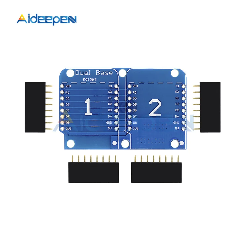 Двойная розетка двойной базовый щит для WeMos D1 Mini NodeMCU ESP8266 DIY PCB Плата