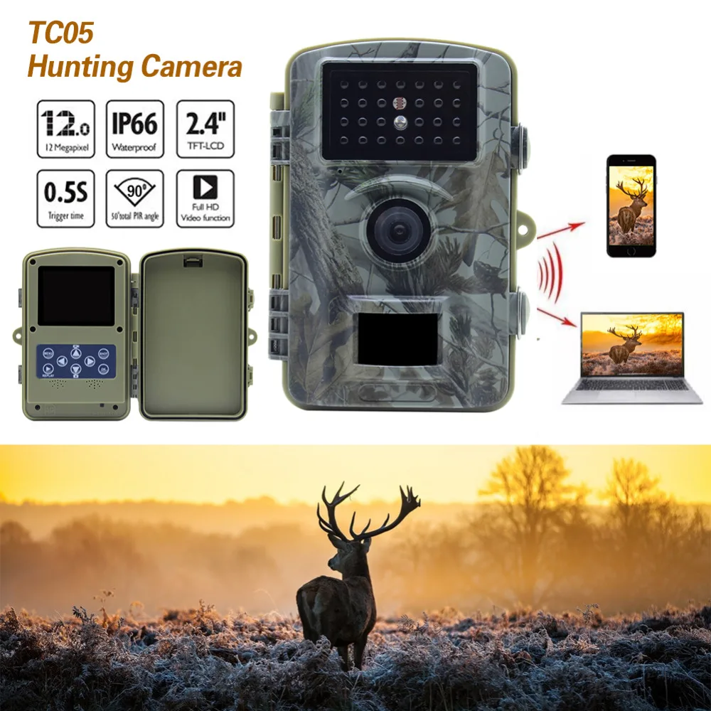 

Skatolly TC05 Wireless 720P IR Night Vision Surveillance Wildlife Trail Camera Outdoor Waterproof Hunting Camera VS HC300M