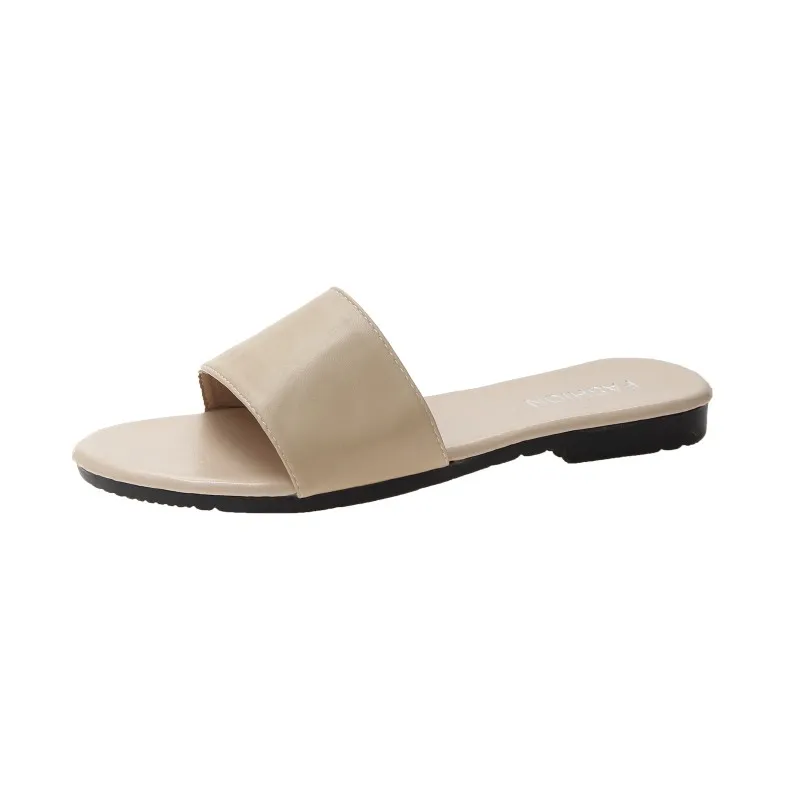

SAGACE Women Solid Color Open Toe Slippers Beach Shoes Flat Non-Slip Sandals High Quality Slides Women's Slipper Ladies Shoes