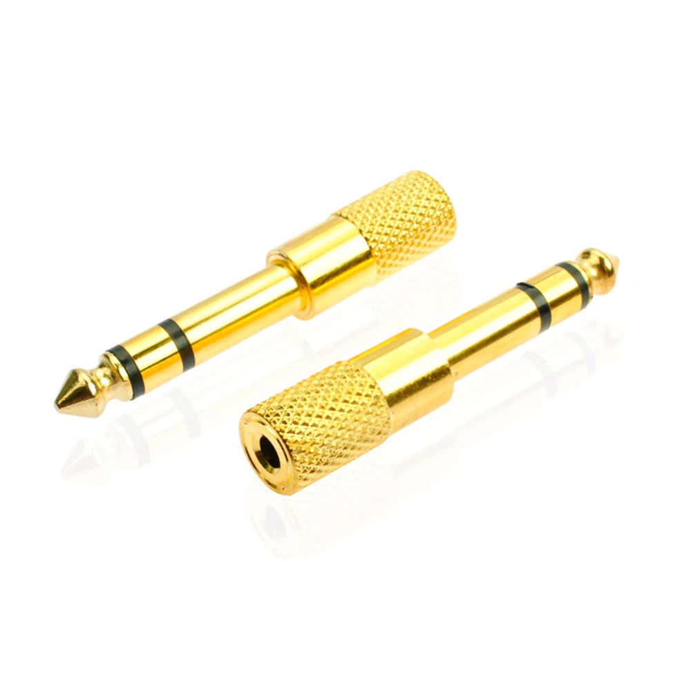 Uselful 6.5 to 3.5 hole Gold plated 2 channel Audio Adapter Microphone