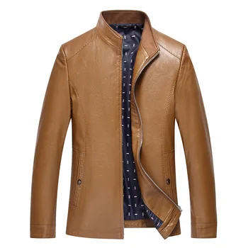 

1716 New Fashion 2017 Man Clothing Spring and Autumn Men Leather Jacket Coat Mens casual Jacket