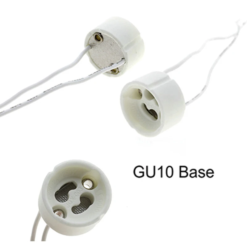 G4 10CM 15CM Ceramic Light Lamp Holder MR16 GU10 G9 Socket with Wire MR11 GU5.3 Halogen Connector Base LED Wholesale