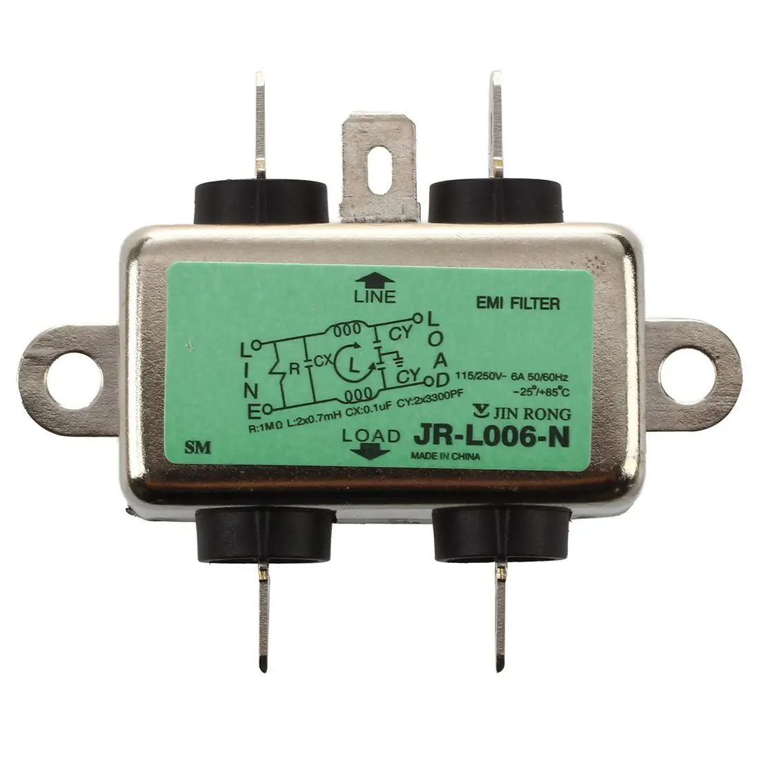 Совершенно новый паяльный наконечник 6A 115/250VAC электролиния EMI фильтр |