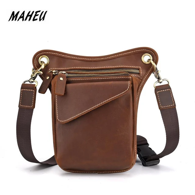 Best Offers MAHEU High Quality Crazy Horse Men Leather Leg Bag Waist Packs Moto Bags Featured Fanny Pack Genuine Leather Outdoor Phone Bag Best Offers MAHEU High Quality Crazy Horse Men Leather Leg Bag Waist Packs Moto Bags Featured Fanny Pack Genuine Leather Outdoor Phone Bag
