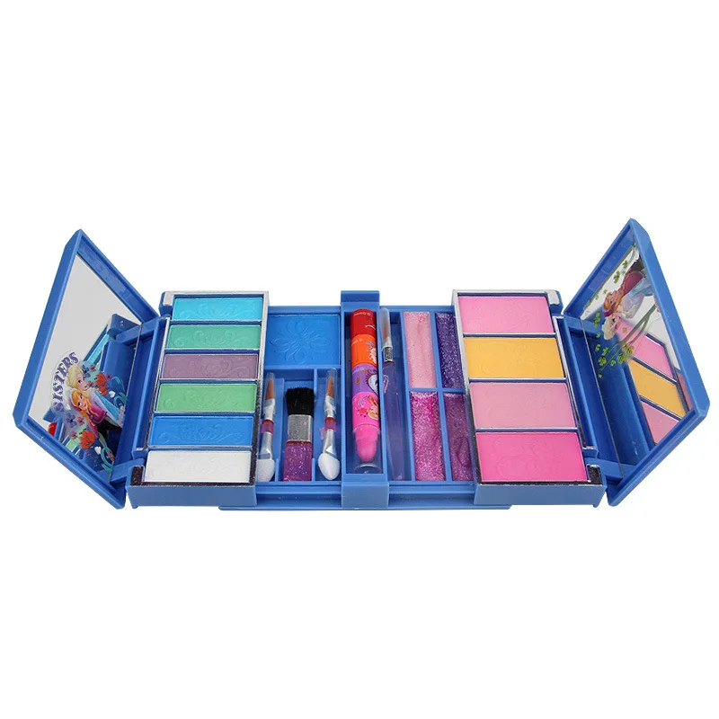 Disney Frozen Children's Cosmetics Princess Makeup Box Set Safe Non-toxic Girl House Makeup Toys baby Christmas present