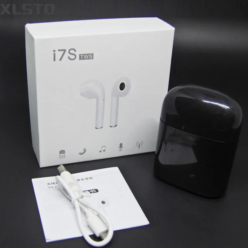 XLSTO Twins Wireless Headset Bluetooth Earpieces i7S TWS Sport Earbuds Earphone With Charging box Earphones For iPhone Samsung (44)