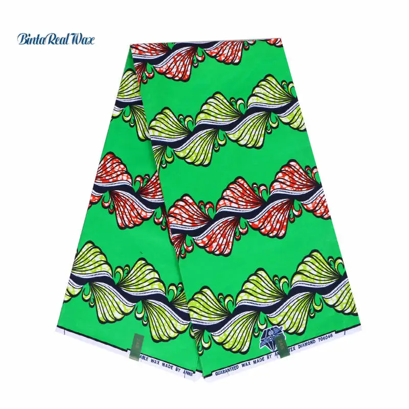 

100% Cotton Nigeria Style African Fabric Veritable Dutch Real Wax Hollandais Wax African Printed Fabric 24fs1141