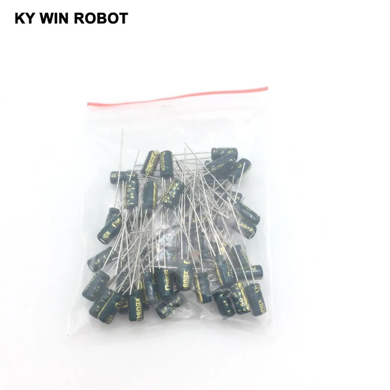 Pengiriman gratis 50 pcs/lot 50 V 1 UF 4*7mm 4mmX7mm Aluminum electrolytic capacitor ic