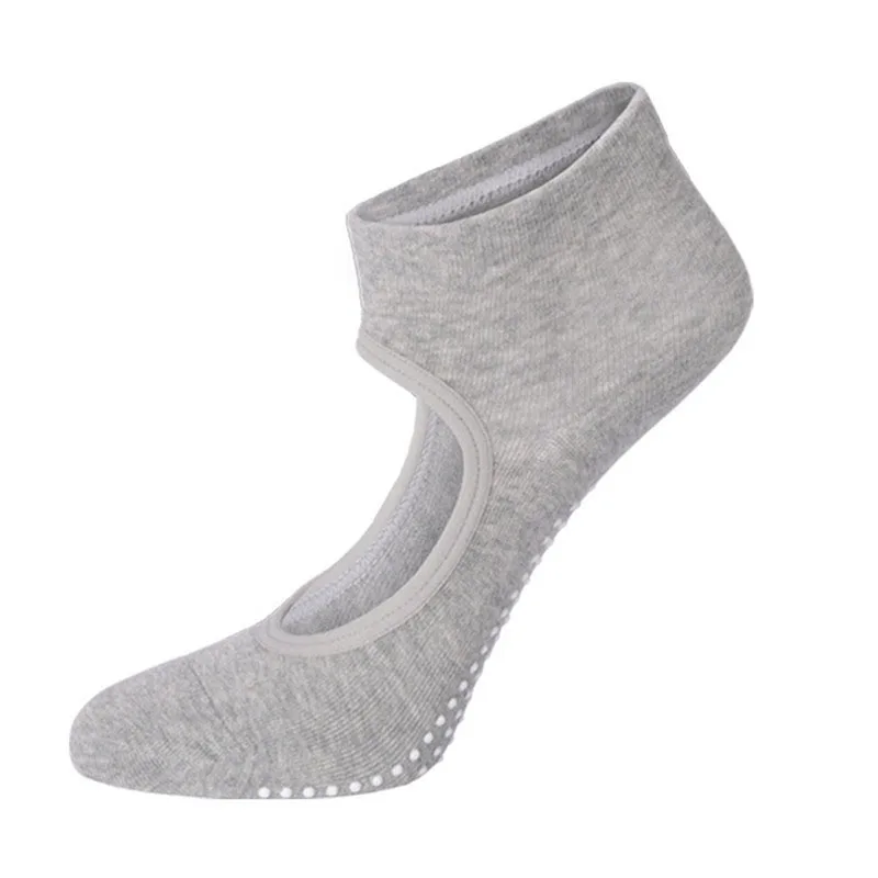 Новые модные летние женские повседневные носки, 6 цветов, хлопковые нескользящие однотонные носки для танцев, теплые милые женские носки - Цвет: Grey