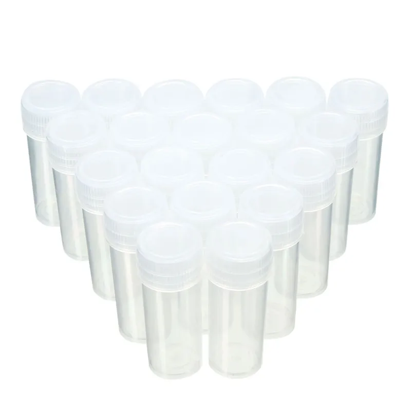 Buy Kicute 20pcs 5ml Plastic Test Tubes Vials Sample