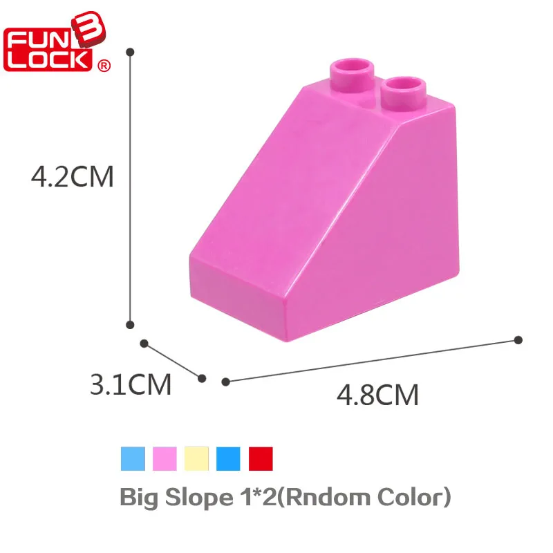 Funlock Duplo строительные игрушки монтажные детали 12 шт. большой треугольник 2x1 точки