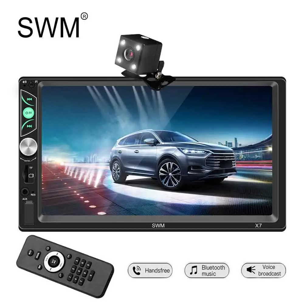 SWM 2 Din автомагнитола Android мультимедийный плеер автомобильный стерео 7 &quot Oto Teypleri MP5