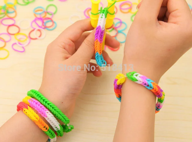 Diy Handmade toy Beaded Couples Weaving Personality Rubber Band Color Ms Girlfriends Hair Rope Multilayer Hand String Girl Toys 4