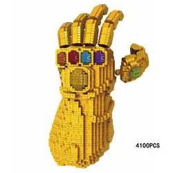 Горячие супергерои, Мститель микроконструктор building block marvel Бесконечность Gauntlet nanoblock assemable модель укладки кирпичи игрушечные лошадки