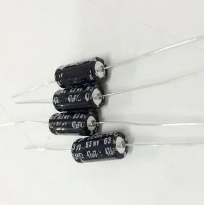 

Free shipping 50pcs 63v 47uf Axial Electrolytic Capacitor