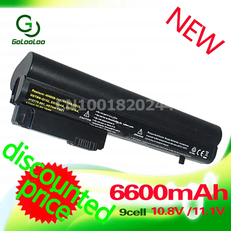 Golooloo 6600 мА/ч батарея для hp EliteBook2533t 2530p 2540 2400 2510p nc2400 HSTNN-XB22 HSTNN-XB23 RW556AA HSTNN-DB23 HSTNN-FB21 |