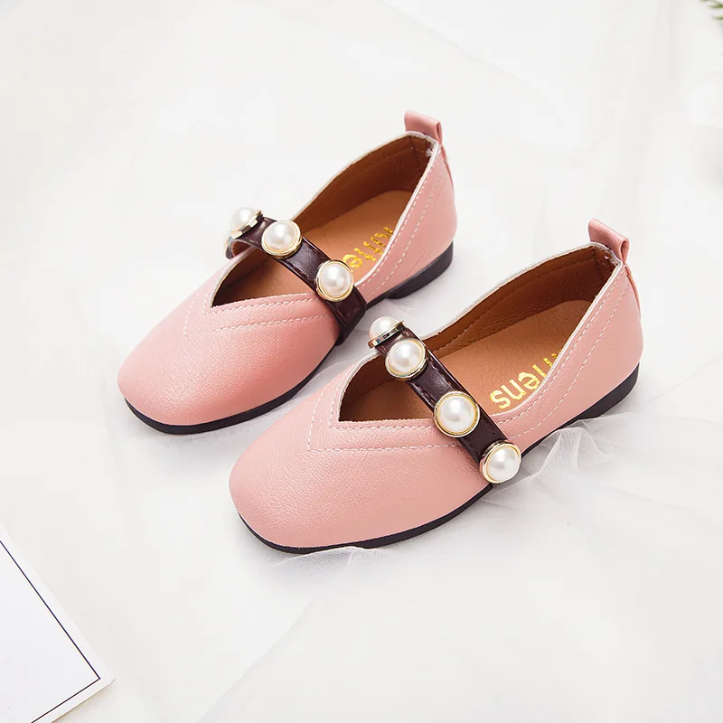 

New Summer Girls Princess Leather Shoes For Kids Wedding Shoes Sandals Rhinestone Fashion Party Dress Children School Flat Shoes