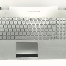 Новая Британская клавиатура для Asus N551 N551JQ N551VW N551JB N551JW N551JX N551ZU N551JM N551JK Topcase Серебристая подставка без подсветки