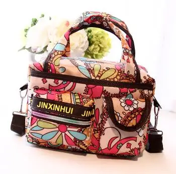 

2019 new fashion female cotton prints flower cross-body shoulder messenger bag nappy portable bag brief women's handbag