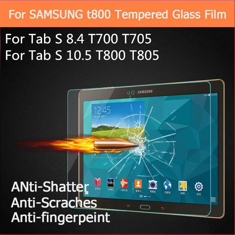 

Tempered Glass For Samsung Galaxy Tab S 8.4 10.5 inch TabS T800 T805 T700 T705 T705C Tablet Screen Protector Protective Glass