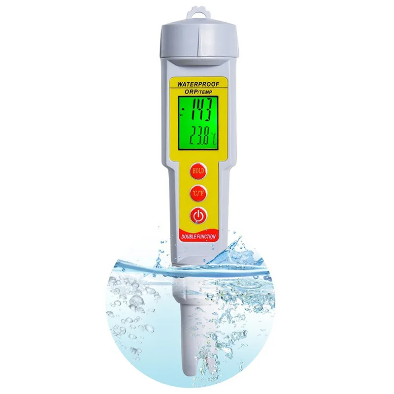 

Digital Water Quality ORP Meter Temperature Redox Tester Aquarium Thermometer Probe Swimming Pool Sewage Detection LB88