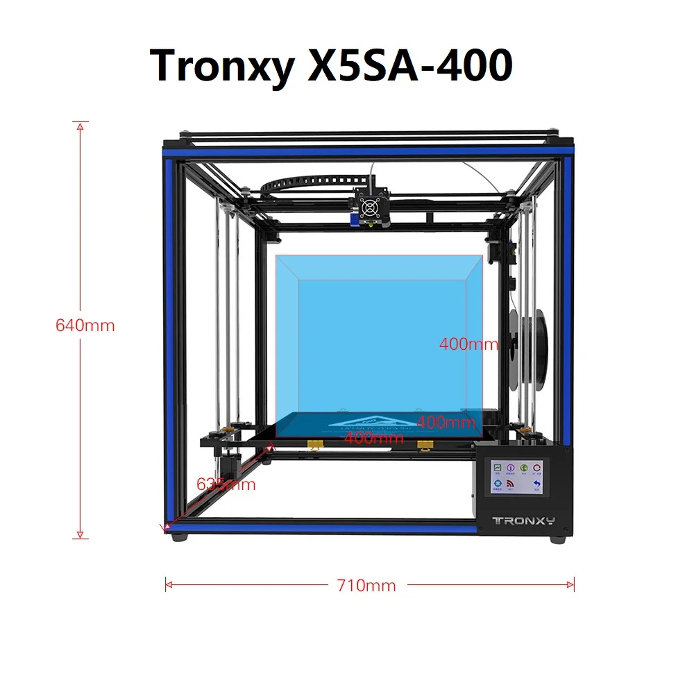 Tronxy X5SA DIY 3d принтер Наборы двойной оси Z Большой размер печати 330*330*400 мм с LCD12864 экран металлическая рамка высокая точность