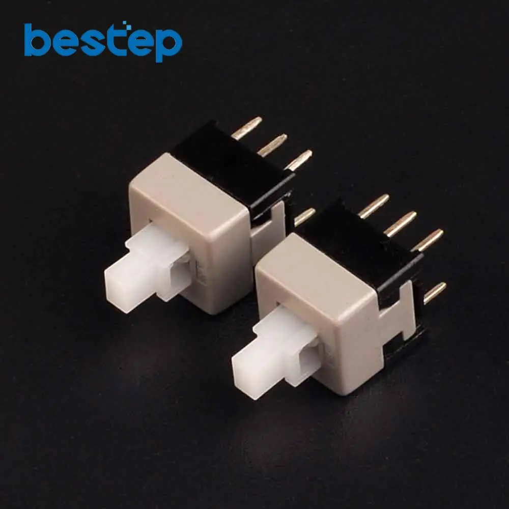 50PCS 8.5mm x 8.5mm Push Tactile Power Micro Switch Self lock On/off Button