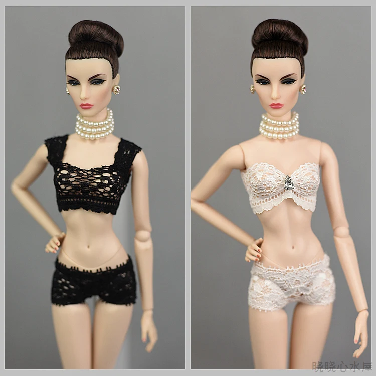 Dolls Clothes Accessories for 1/4 Night Lolita BJD Doll Lace Underwear White 
