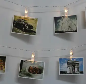 

DIY Paper Photo Frame String Lights Led Photo Clip Light 2.5M Home Decoration AA Battery Bachelorette Party New Year Christmas