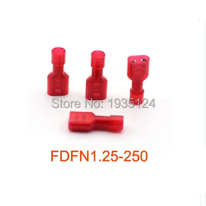 22 16AWG 0 5 1 мм FDFN1.25 250 Nylon Женская вилка 6 3 вставки с пружиной|crimp terminal female|terminal