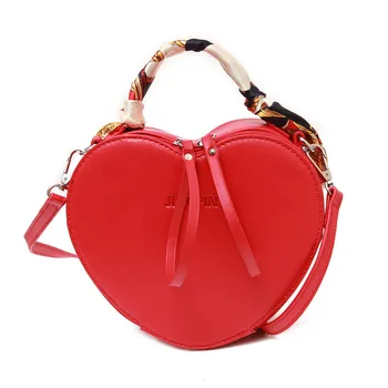 

Women Handbag Heart Shape Bags For Girls PU Leather Solid Color Woman Crossbody Bag Fashion women handbags leather handbag famou
