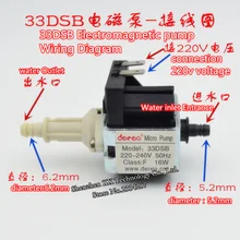 Bomba eletromagnética 33DSB AC220V-240V 16 W ferro A Vapor 120 ml/min 50 HZ-60 HZ self-priming micro magnético bomba de condução