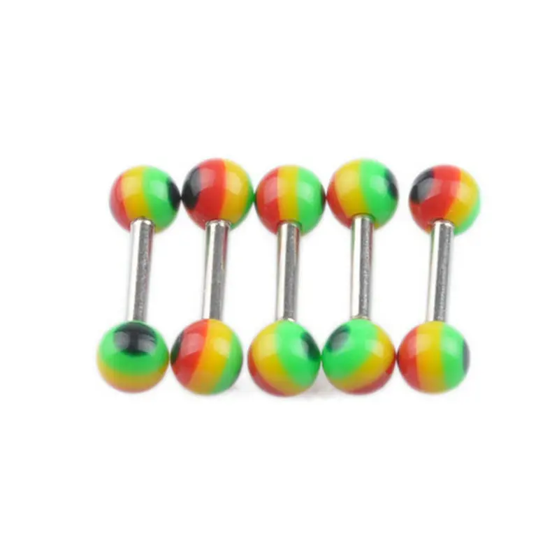 10pcs body piercing jewelry strip colors ball 3mm small earrings