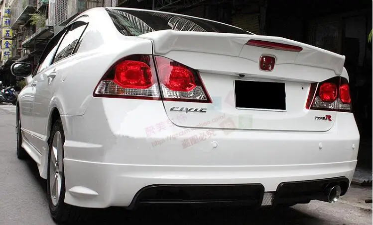 

High quality ABS Primer Car Rear Trunk Lip Spoiler Wing Fits For HONDA VEZEL HRV HR-V HONDA CIVIC FD2 2006-2011 BY EMS