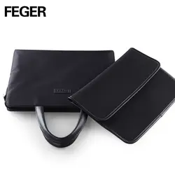 FEGER нейлоновая Мужская оксфордская сумка бизнес-портфель сумка через плечо повседневное использование 13 "Сумка для ноутбука Бесплатная