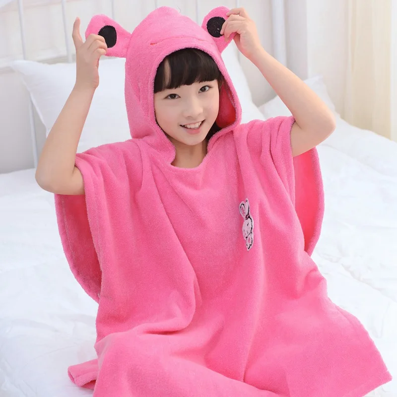 Summer Children's Bathrobe Cotton Child Baby Boy Girl Soft Velvet Robe