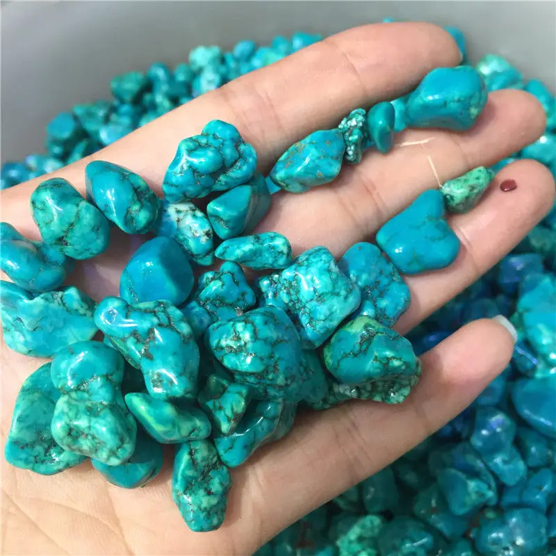 

blue turquoise crystal gravel tumble gravel stones healing 100g