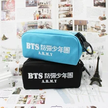 Youpop BTS Bangtan niños KPOP K-POP KPOP Joyería Paquete de Admisión de Lona Bolsas de Lápiz Caso Cosmético Kits de Papelería Estudiante